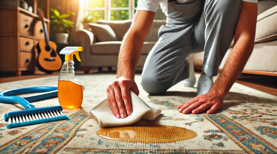 پاک کردن لکه عسل از روی فرش