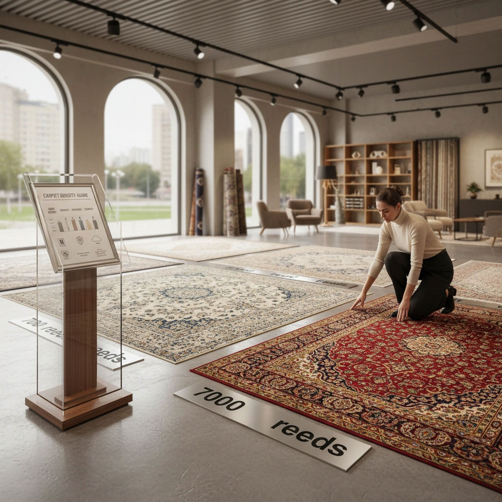 انواع فرش ماشینی بر اساس شانه و تراکم: انتخابی هوشمندانه برای خانهای زیبا