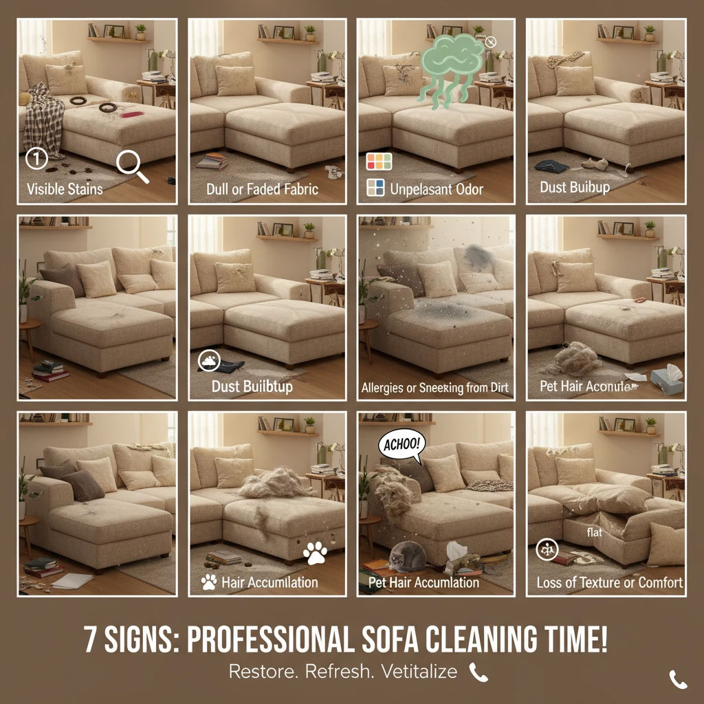 ۱۲ نشانه قطعی که زمان شستشوی مبل فرا رسیده است