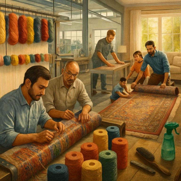 داستان یک فرش: سفری از تار و پود تا قلب خانه شما (به روایت قالیشویی ارمغان مشهد)