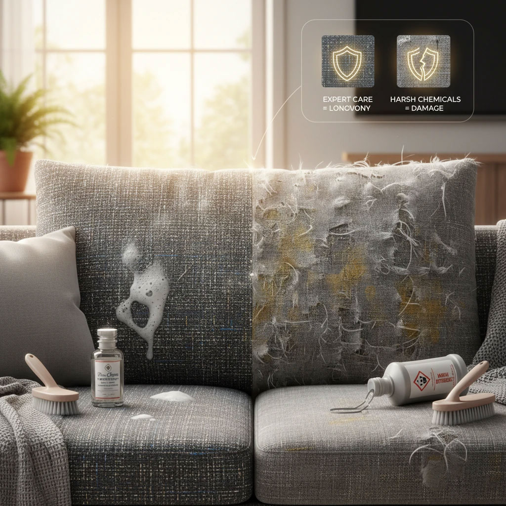 آیا مواد شوینده خانگی به پارچه مبل آسیب میرسانند؟