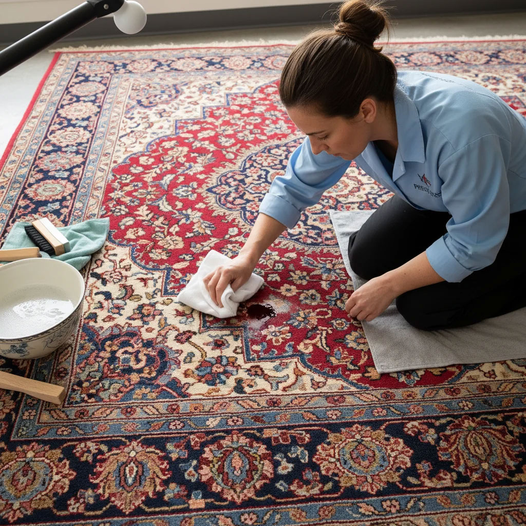 چگونه لکه خون را از روی فرش پاک کنیم؟
