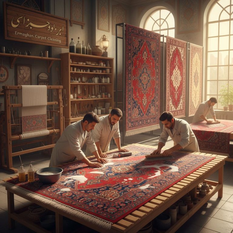 شستشوی تخصصی فرش عتیقه و قدیمی: هنر و تخصص در قالیشویی ارمغان مشهد