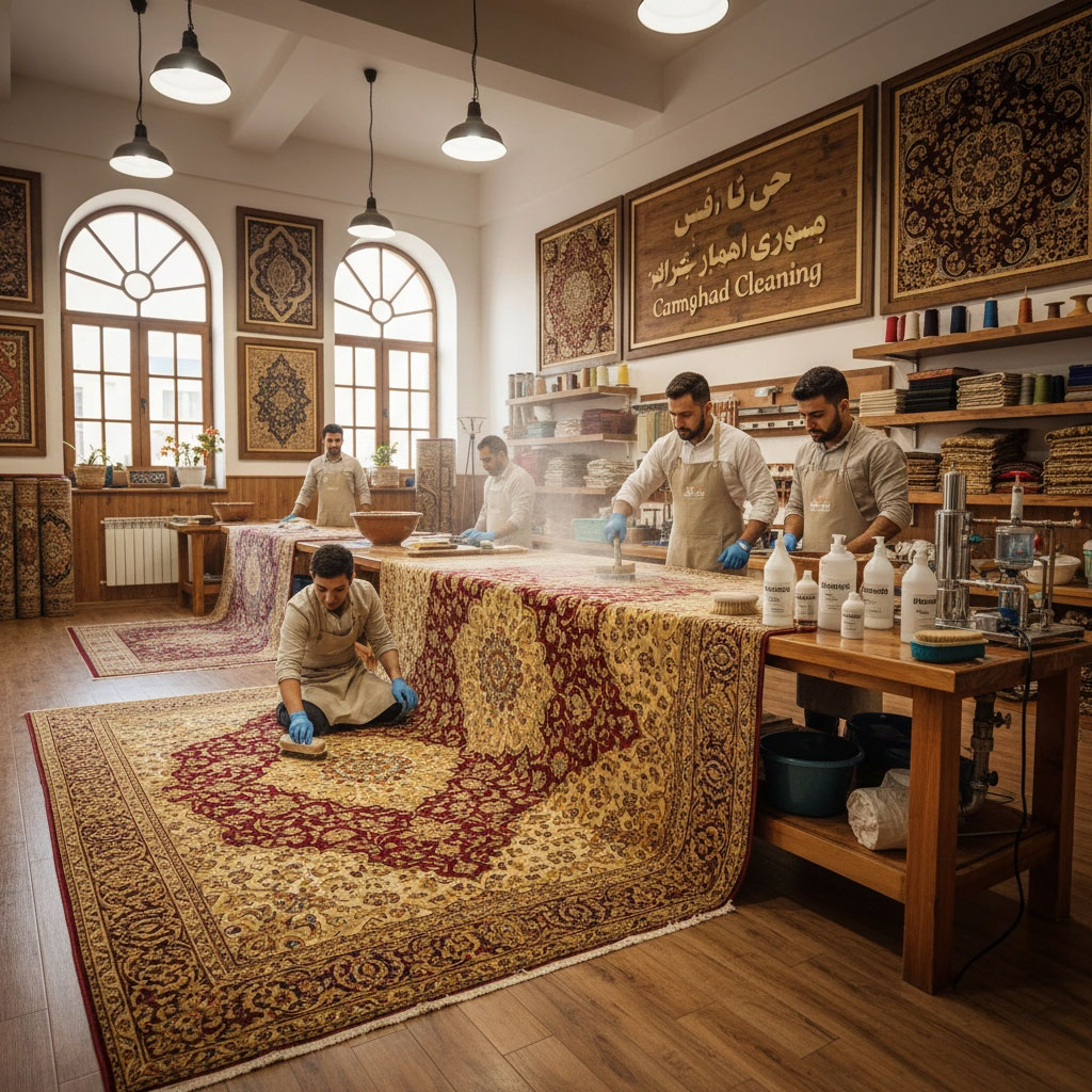 شستشوی تخصصی فرش عتیقه و قدیمی: هنر و تخصص در قالیشویی ارمغان مشهد