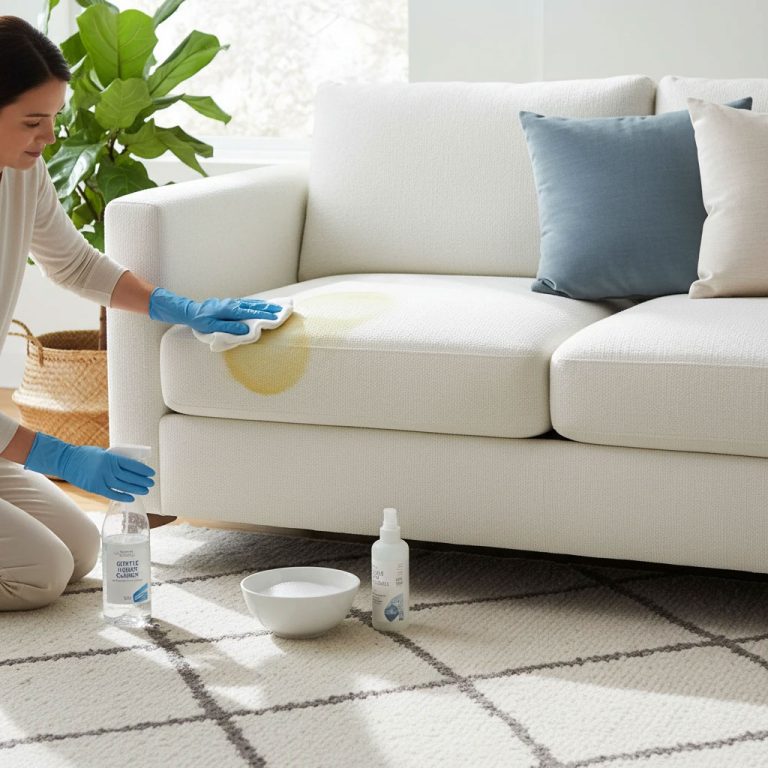 چگونه لکههای زرد را از مبلمان سفید خود تمیز کنیم؟