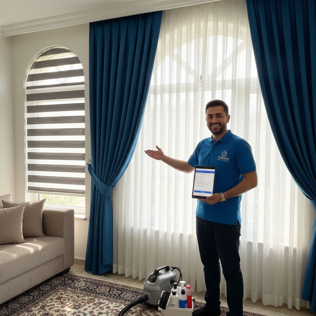 هزینه پرده شویی در محل مشهد