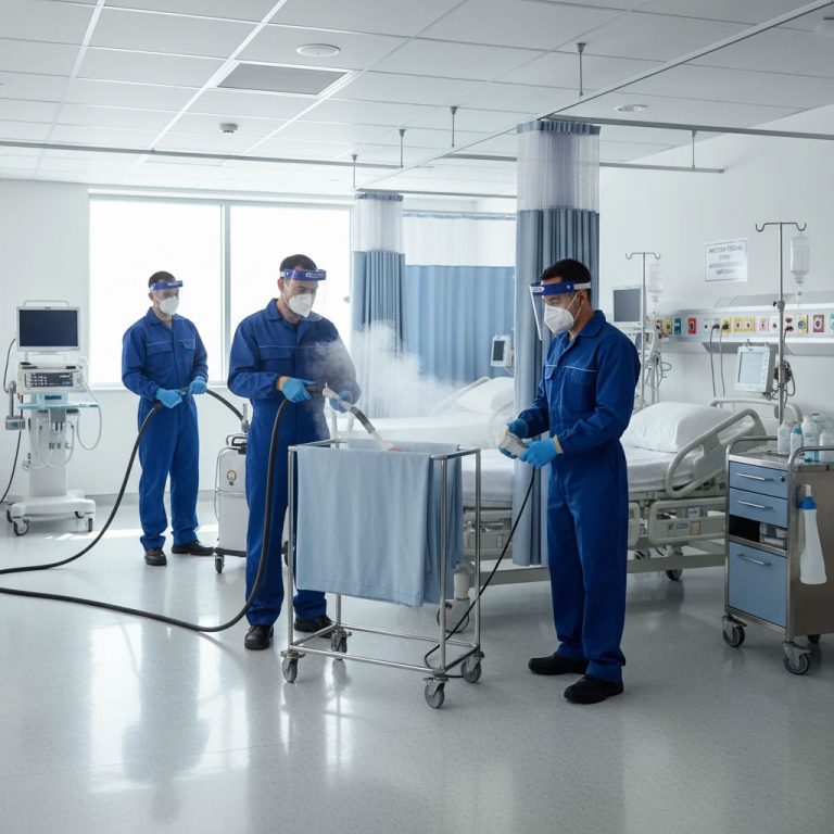 شستشوی پرده های بیمارستانی و مراکز درمانی