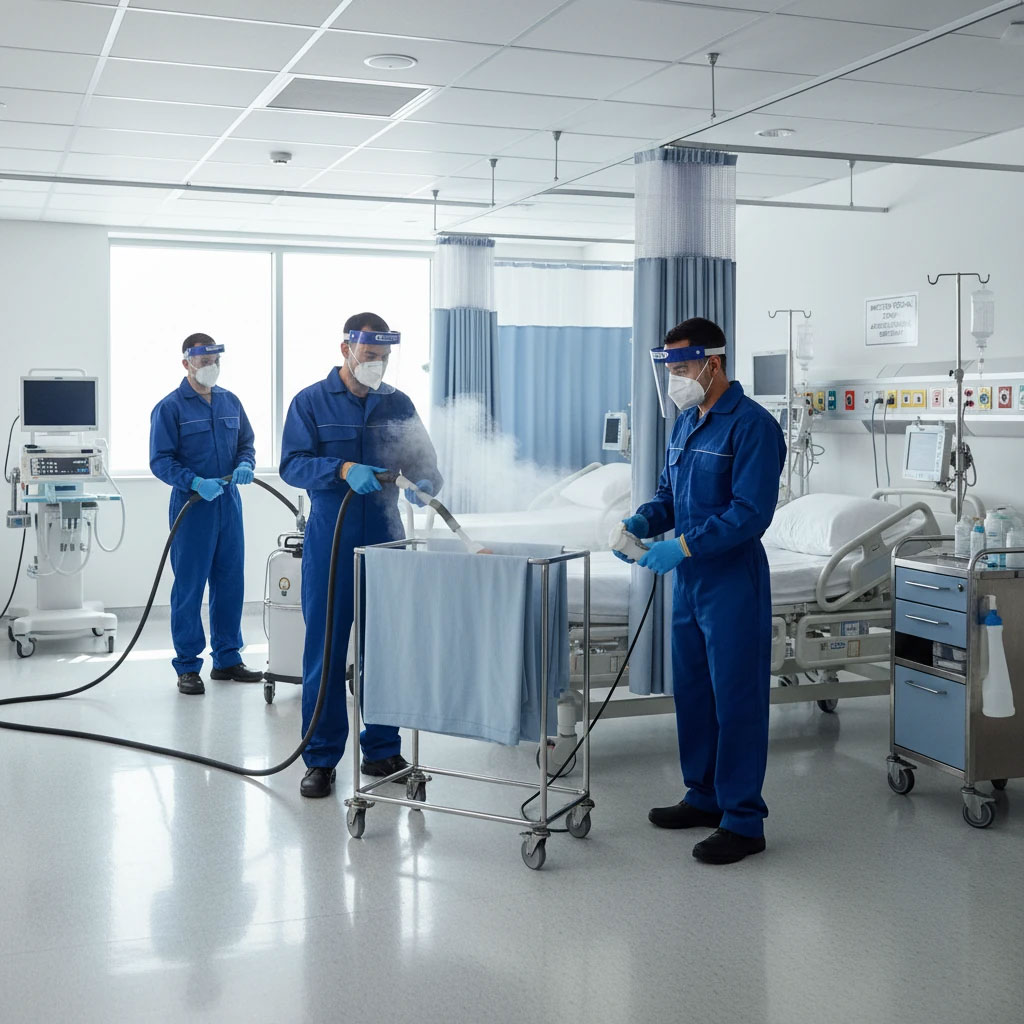 شستشوی پرده های بیمارستانی و مراکز درمانی