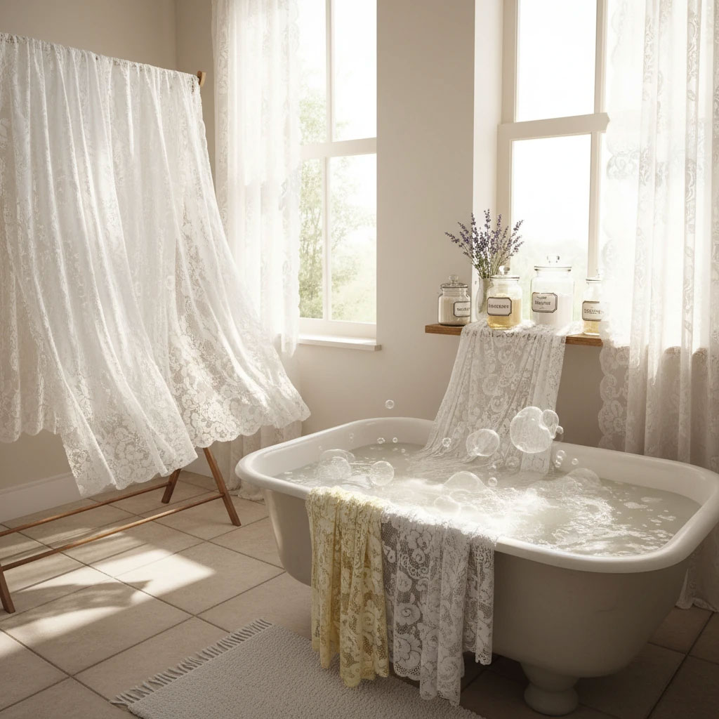 احیای درخشندگی پرده‌های توری و نبرد با زردی مزاحم