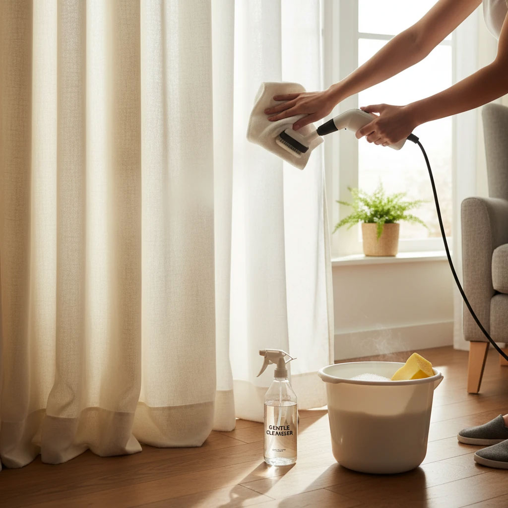 چگونه دود و سیاهی پرده را از بین ببریم