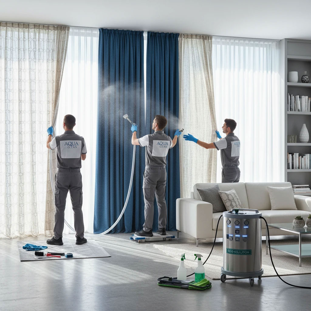 راهنمای جامع پرده شویی در محل