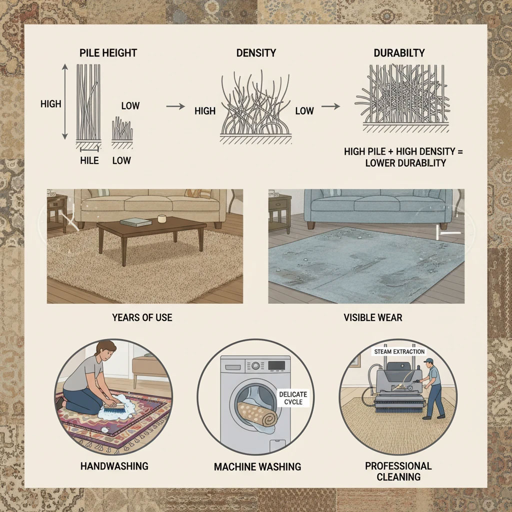 شانه، تراکم و تأثیر آن بر شستشو