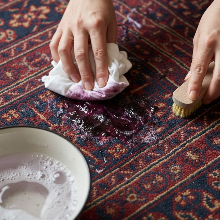 چگونه لکه شاه‌توت را از روی فرش و قالی پاک کنیم؟