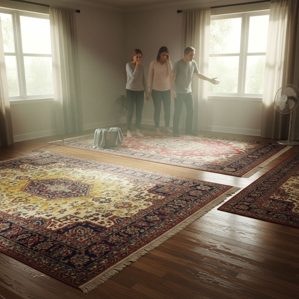 چرا فرش شما پس از شستشو در خانه، زرد و بدبو می‌شود؟