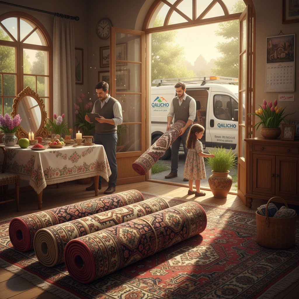 بهترین زمان سپردن فرش به قالیشویی قبل از عید