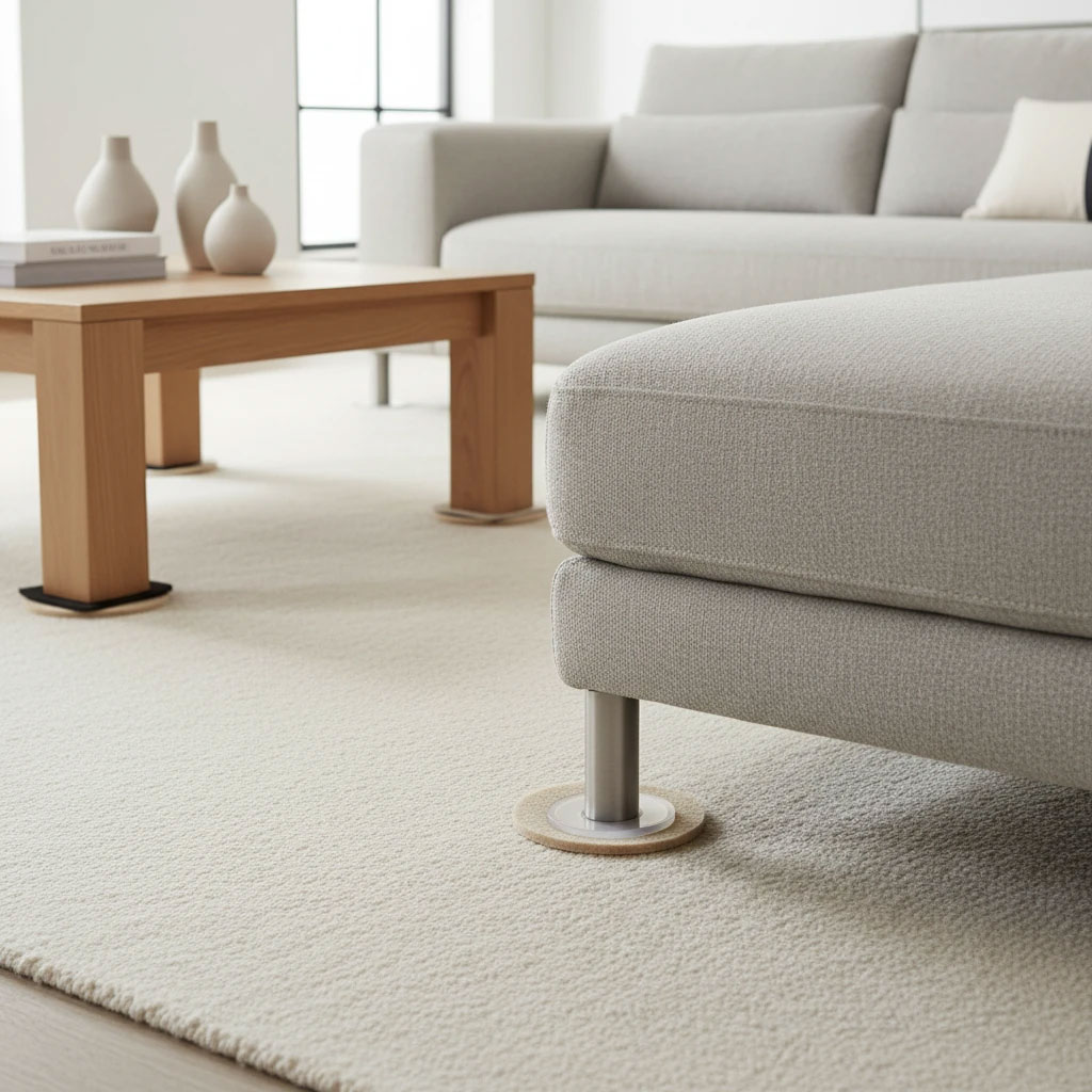 چگونه پایه های مبل و میز را روی فرش قرار دهیم تا جای آن نماند