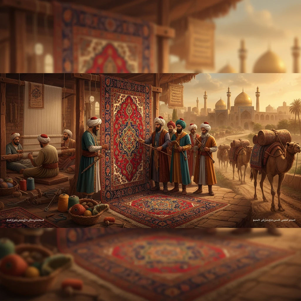 تاریخچه فرش‌بافی در مشهد و خراسان: تار و پودی از هنر، تاریخ و هویت