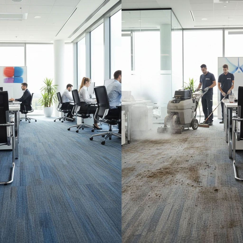 اهمیت شستشوی منظم موکت های اداری و تجاری