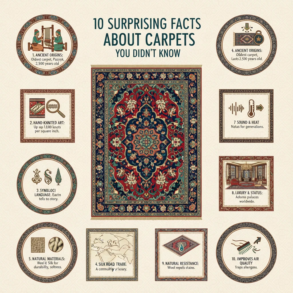10 حقیقت شگفت‌انگیز درباره فرش که نمی‌دانستید