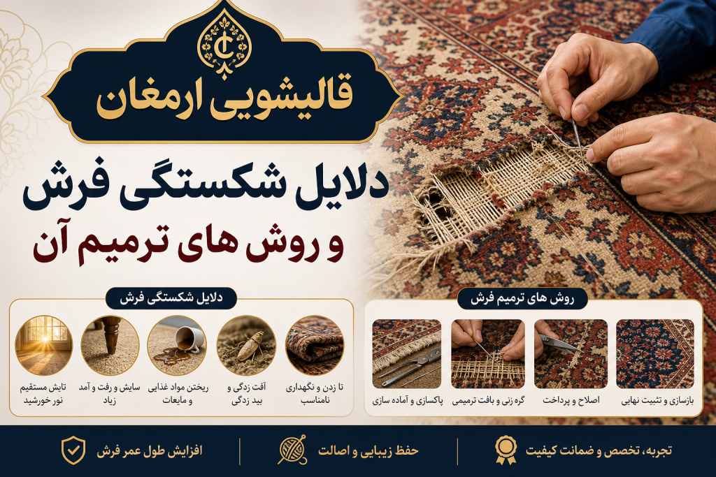 دلایل شکستگی فرش و روش‌های ترمیم آن