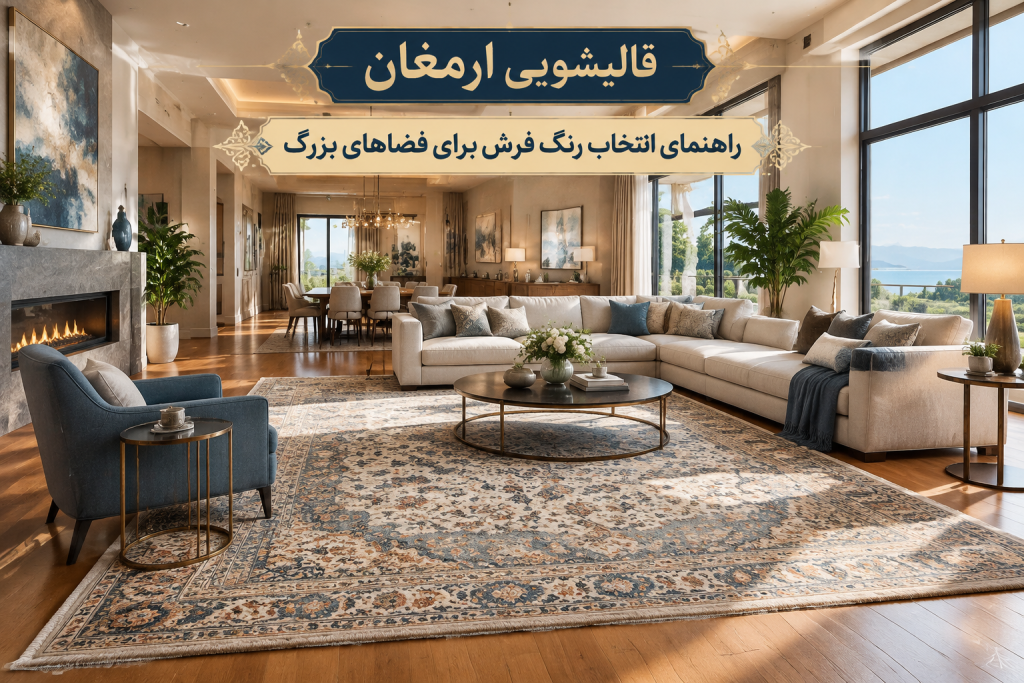 راهنمای انتخاب رنگ فرش برای فضاهای بزرگ