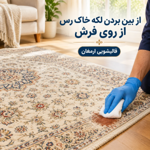 از بین بردن لکه خاک رس از روی فرش